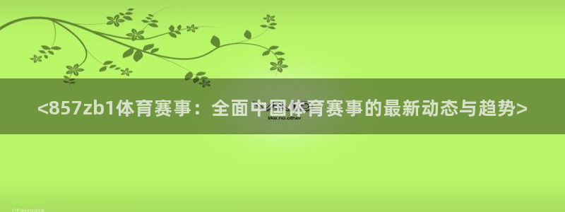 <857zb1体育赛事：全面中国体育赛事的最新动态与趋势>