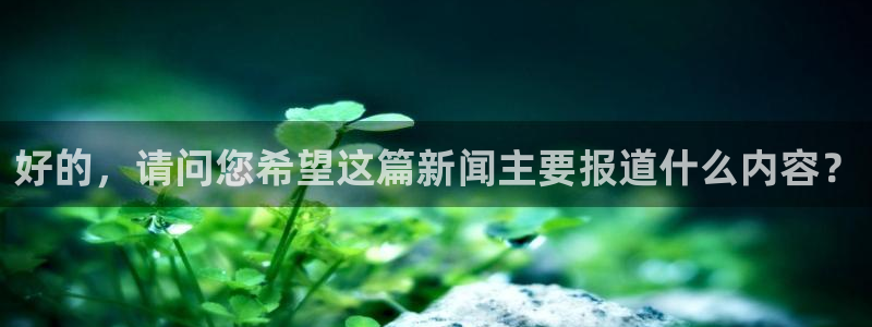 好的，请问您希望这篇新闻主要报道什么内容？